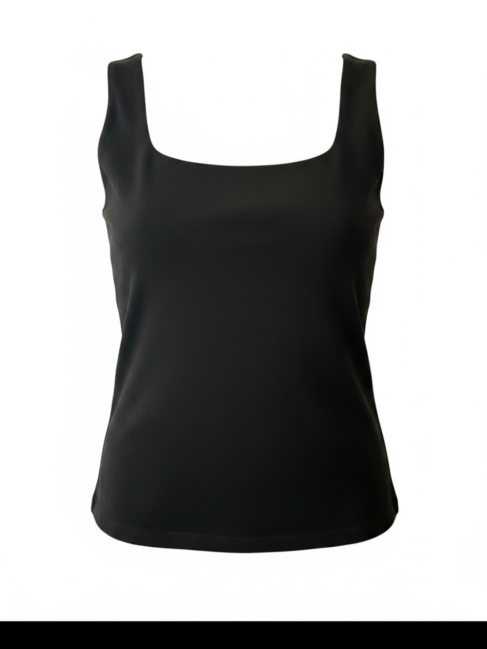 OGL Black Square Neck Built-In Bra Tank Top Size Large NWT